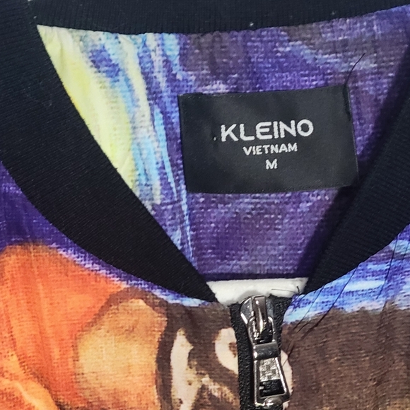 Men's Kleino Van Gogh Starry Night Skater Artsy Bomber Jacket - Size Medium - Picture 7 of 15